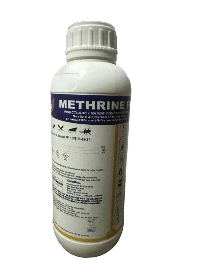 METHRINE FORT PERMETHRINE 15 TETRAMETHRINE 2 BUTOXIDE DE PIPERONYL 4